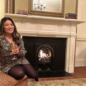 Leopard print midi dress